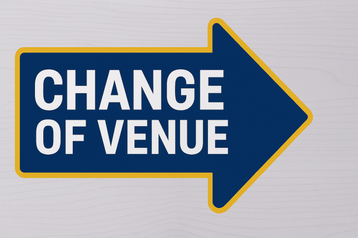 Change of venue